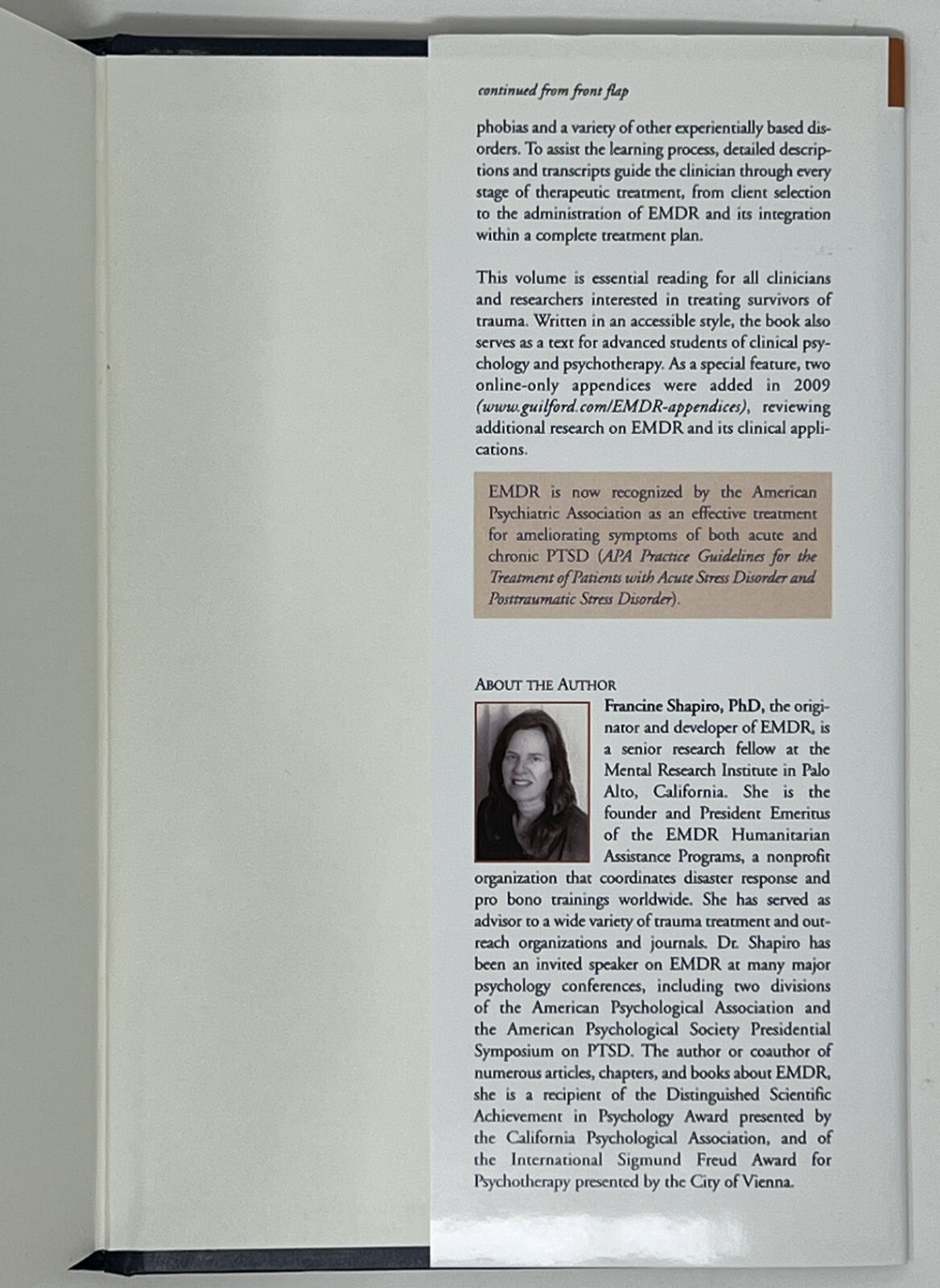 EMDR Eye Movement Desensitization and Reprocessing 2nd Ed. by F. Shapiro – HC/DJ