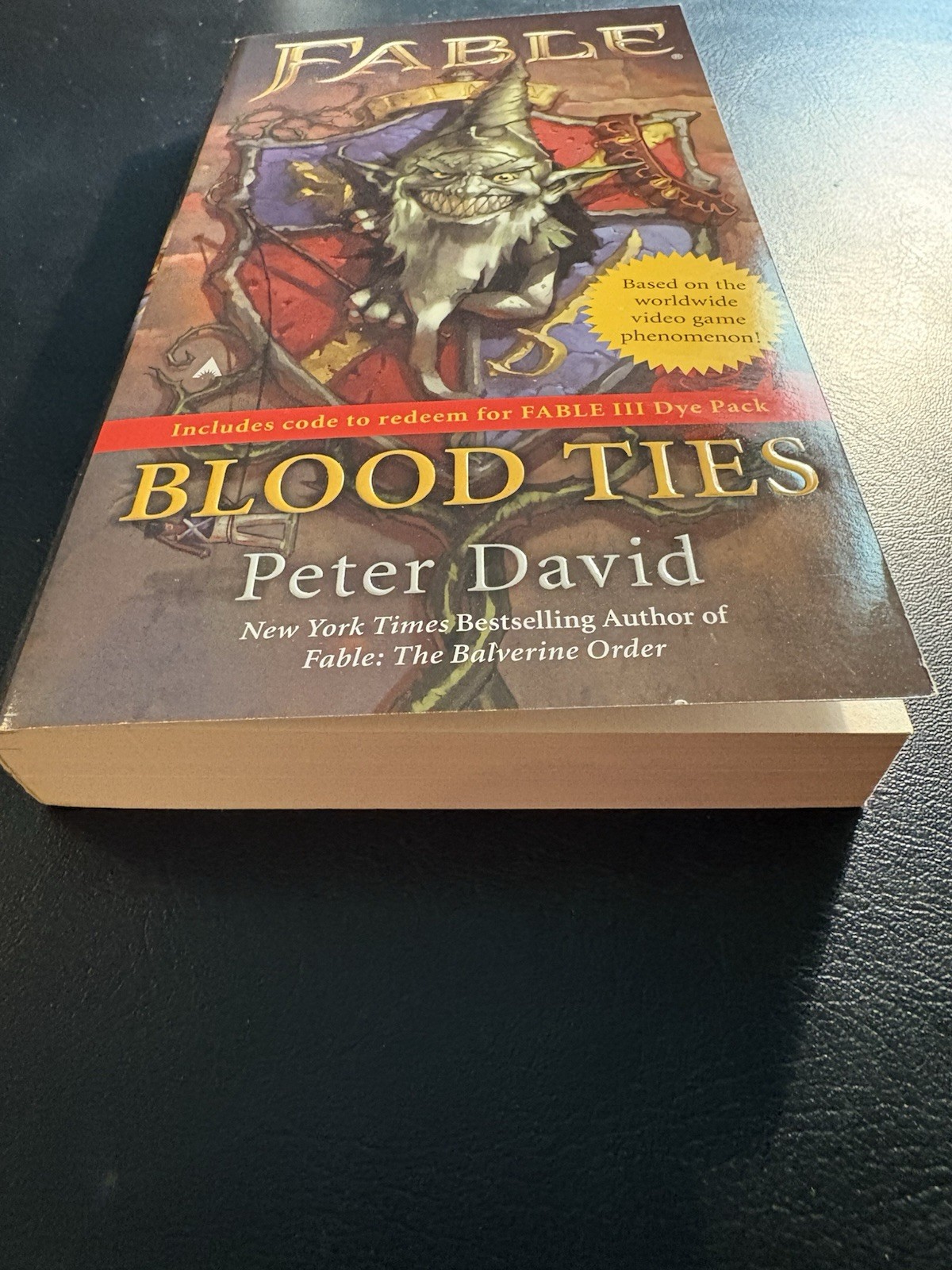 Fable Blood Ties Peter David 2011 1st Print PB Xbox Lionhead Rare Dye Pack Code