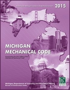 2015 Michigan Mechanical Code – ICC – Good – See condition notes