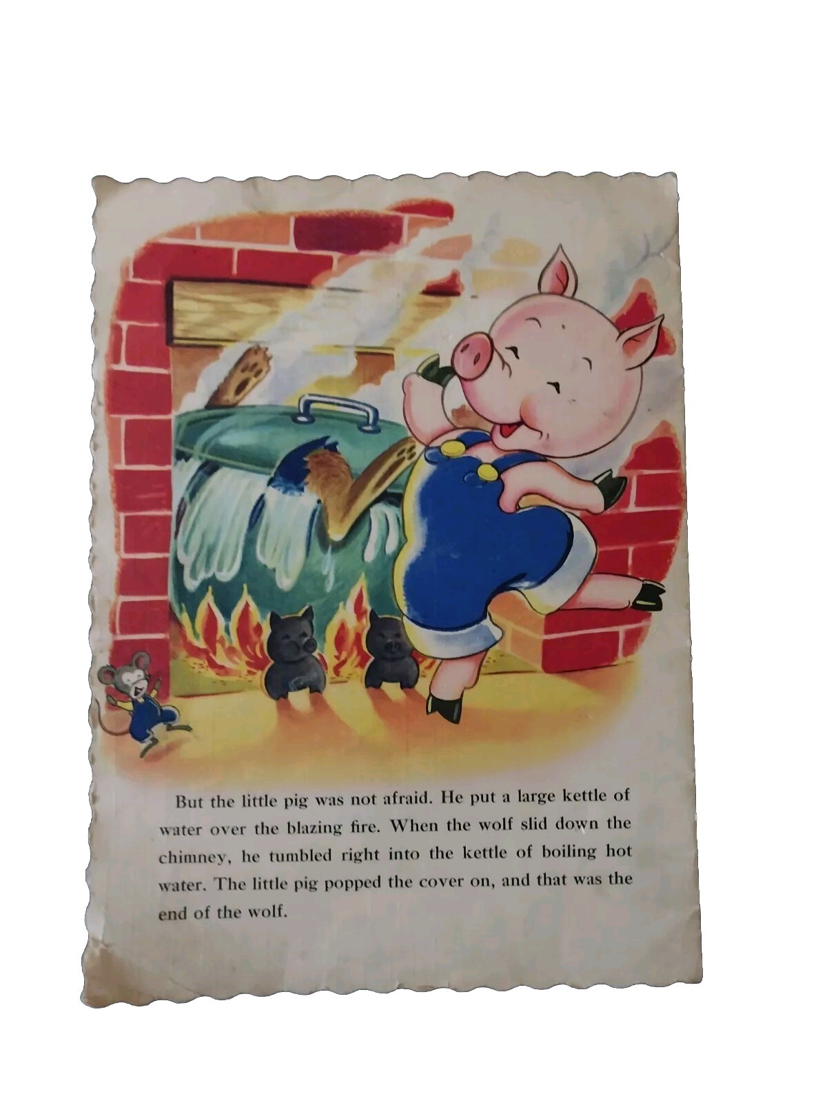 The Three Little Pigs Soft Cover 13×9.5″ 1951 Printed In USA Whitman Publishing