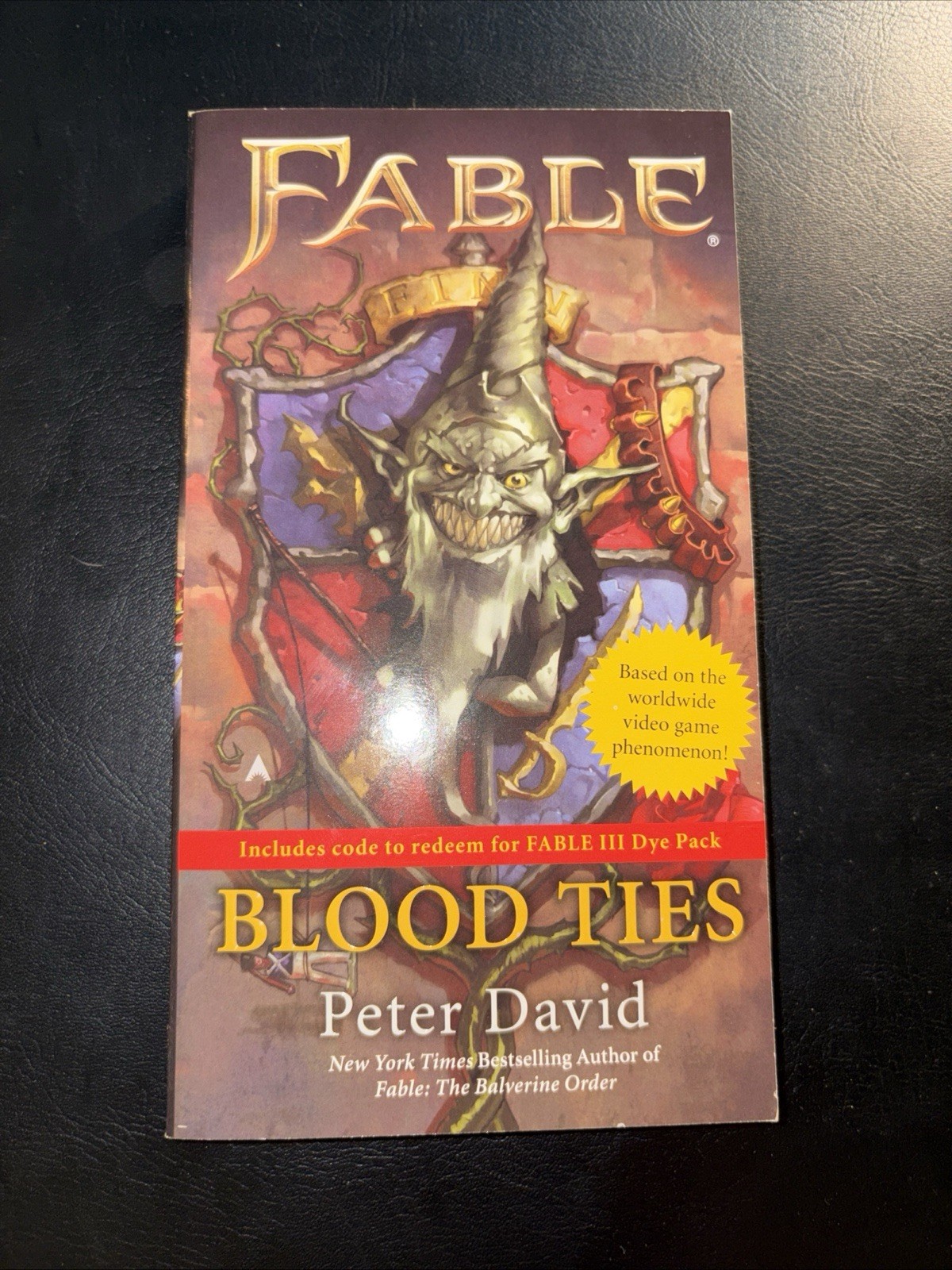 Fable Blood Ties Peter David 2011 1st Print PB Xbox Lionhead Rare Dye Pack Code