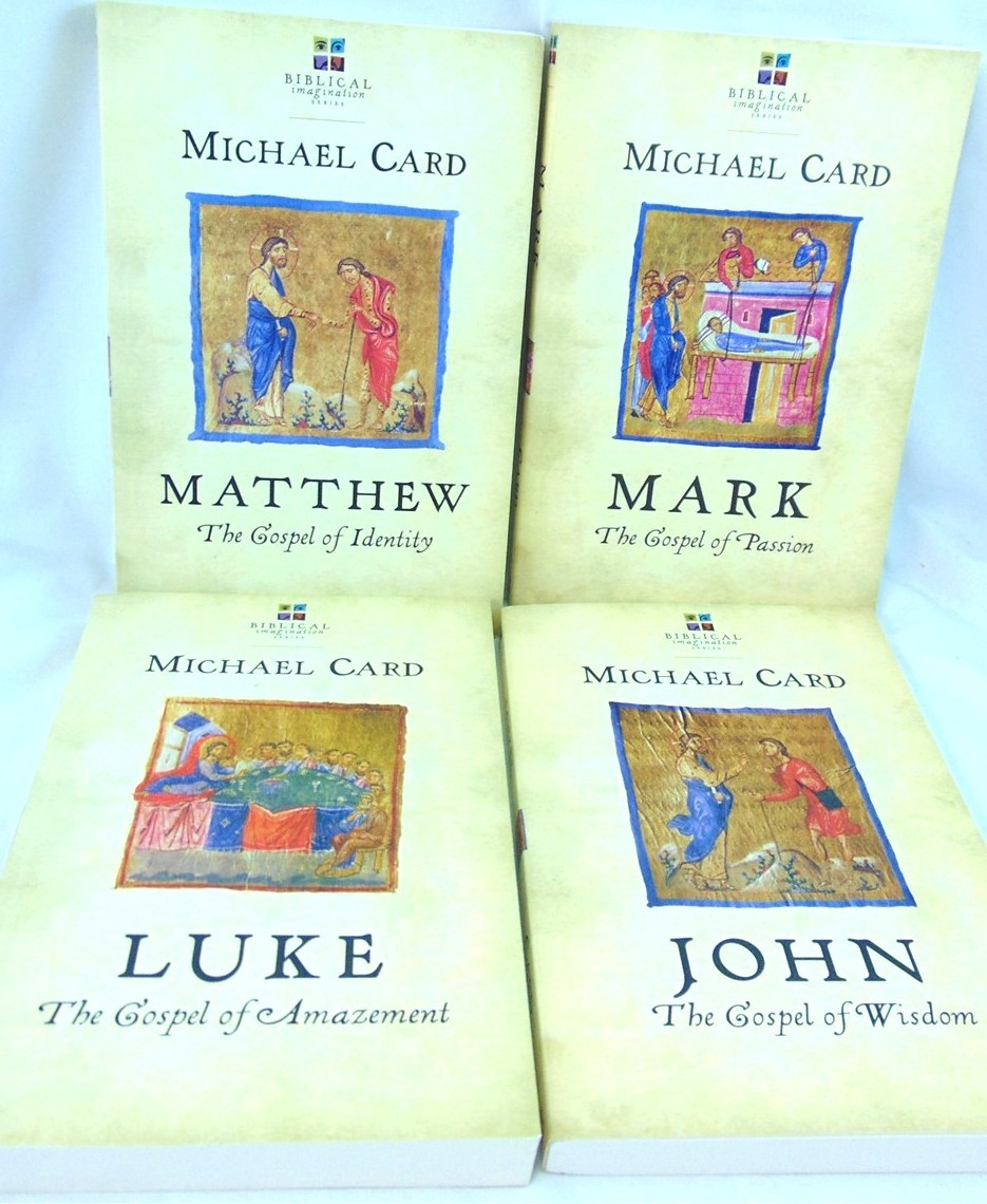 Michael Card: Biblical Commentaries Gospels 4 Book Lot. Matthew Mark Luke John