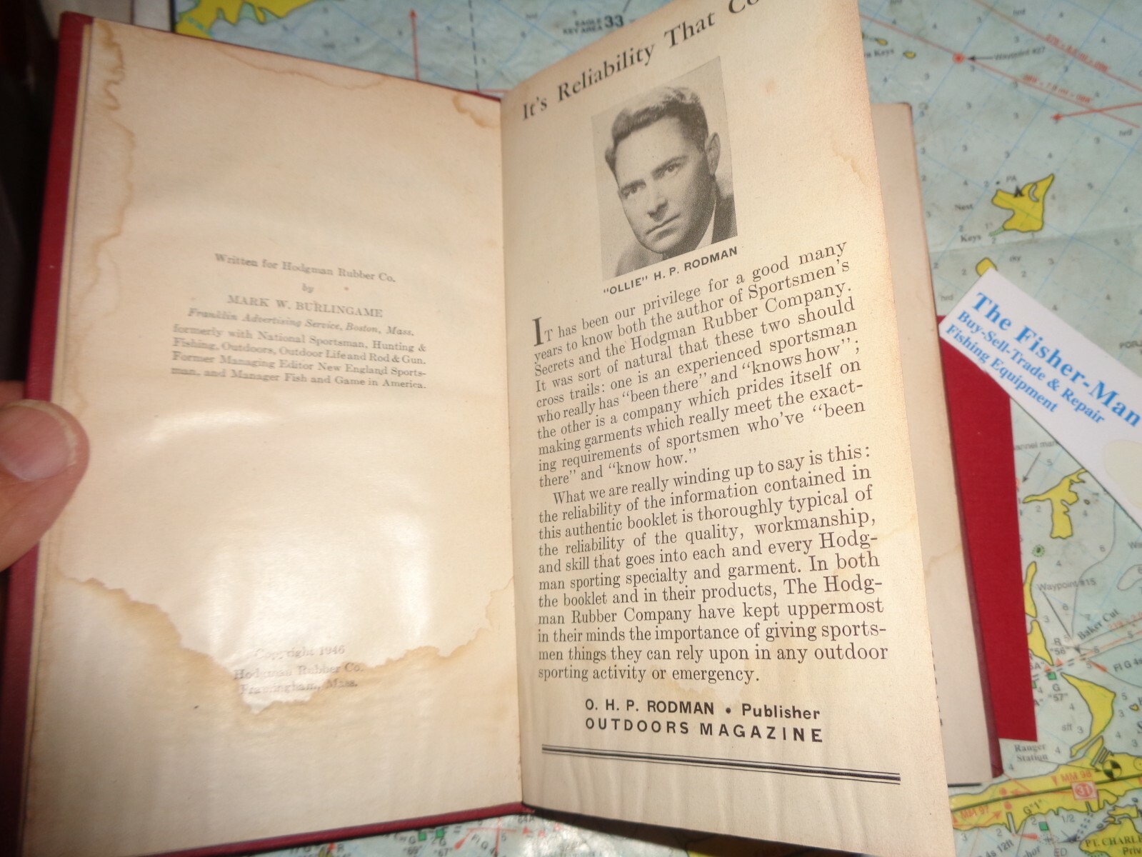 HODGMAN’S HANDY BOOK OF SPORTSMEN’S SECRETS COPYRIGHT 1946 VINTAGE 168 PAGES