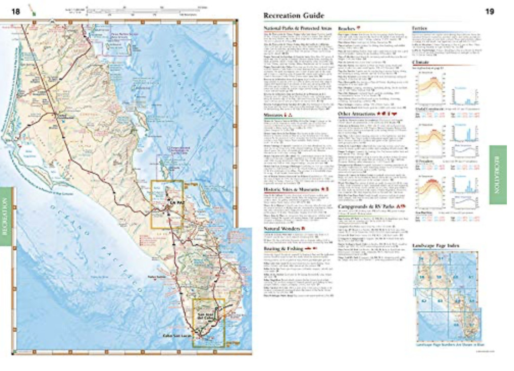 Baja California (MEXICO) Road & Recreation Atlas, Benchmark Maps, 2024 2nd Editi