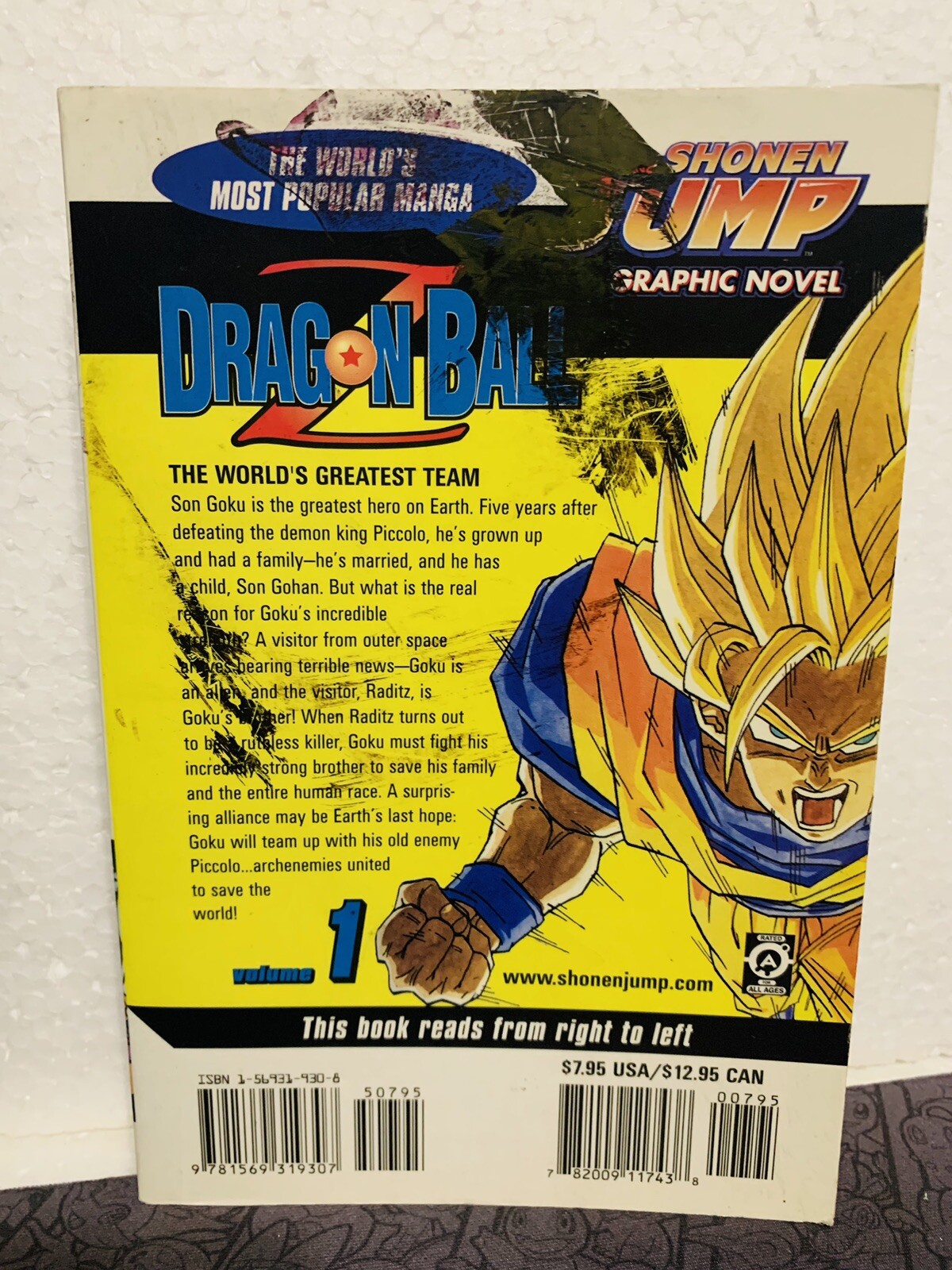 Dragon Ball Z, Vol. 1 – Paperback By Toriyama, Akira – Second Printing