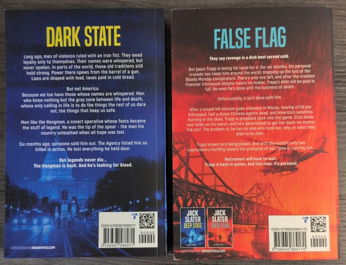 Dark State & False Flag books 1&2 of the Jason Trapp Thrillers by Jack Slater