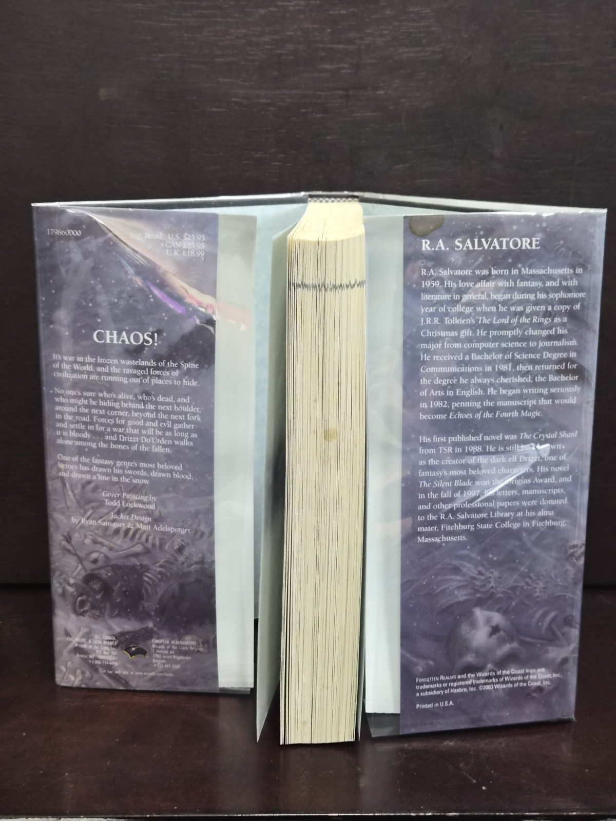 The Lone Drow R.A. Salvatore 2003 1st Ed 1st Printing HCDJ VG Mylar Protected