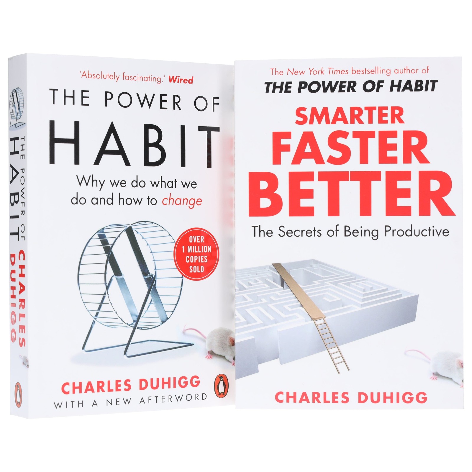 Smarter Faster Better & The Power of Habit: By Charles Duhigg 2 Books Set