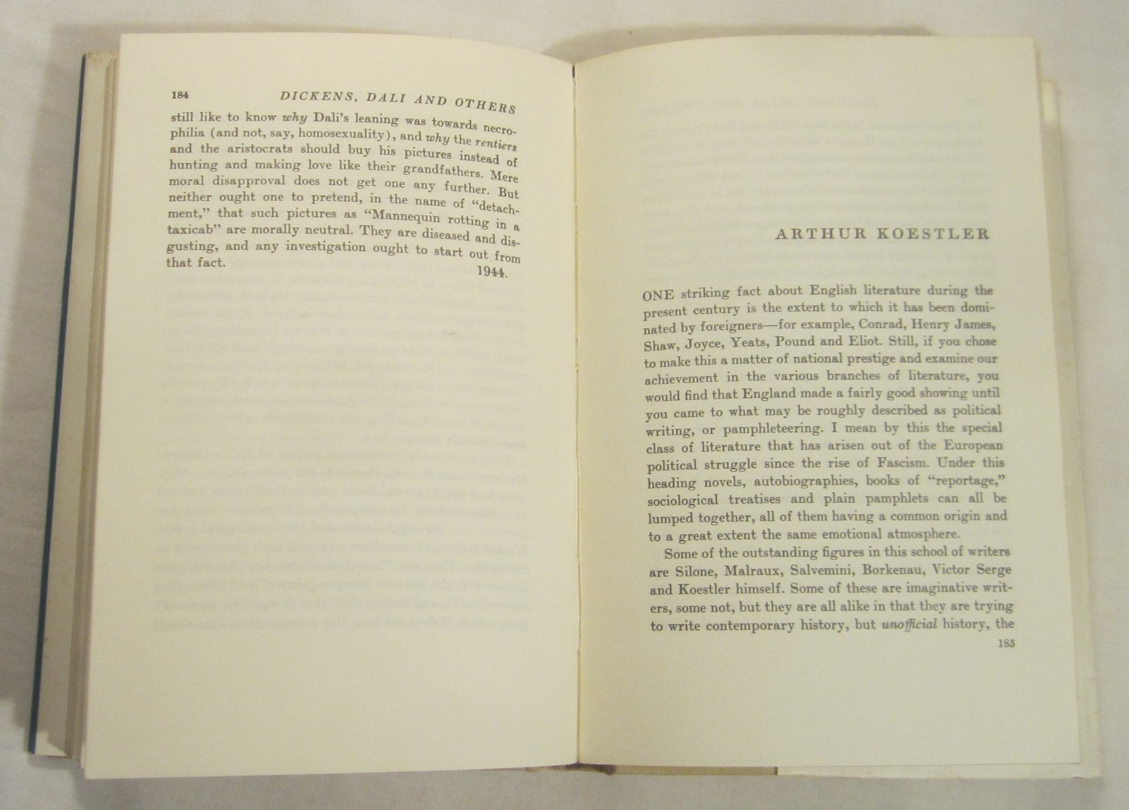 GEORGE ORWELL — Dickens, Dali & Others — Harcourt Brace Jovanovich, HC/DJ