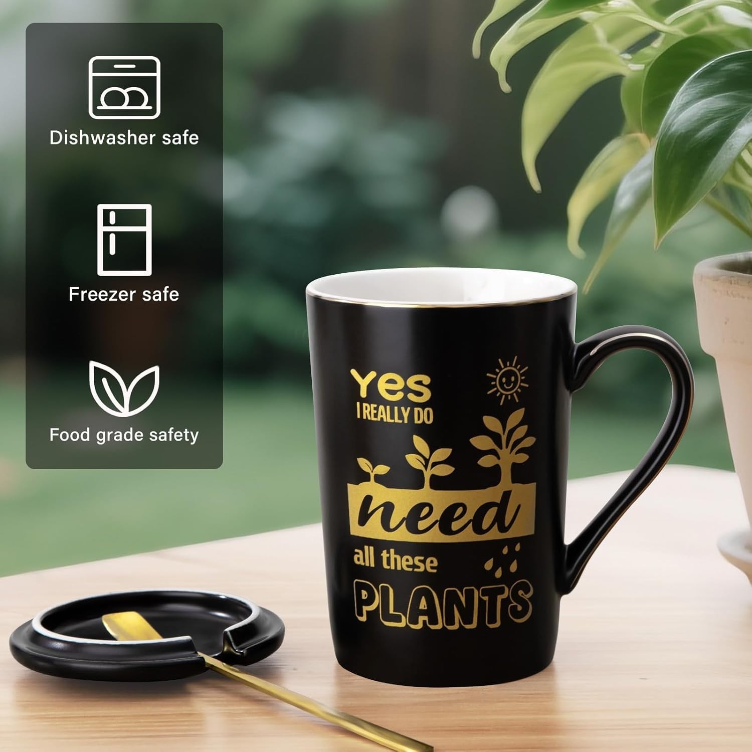 Stylish Plant Lover Mug Set 14oz