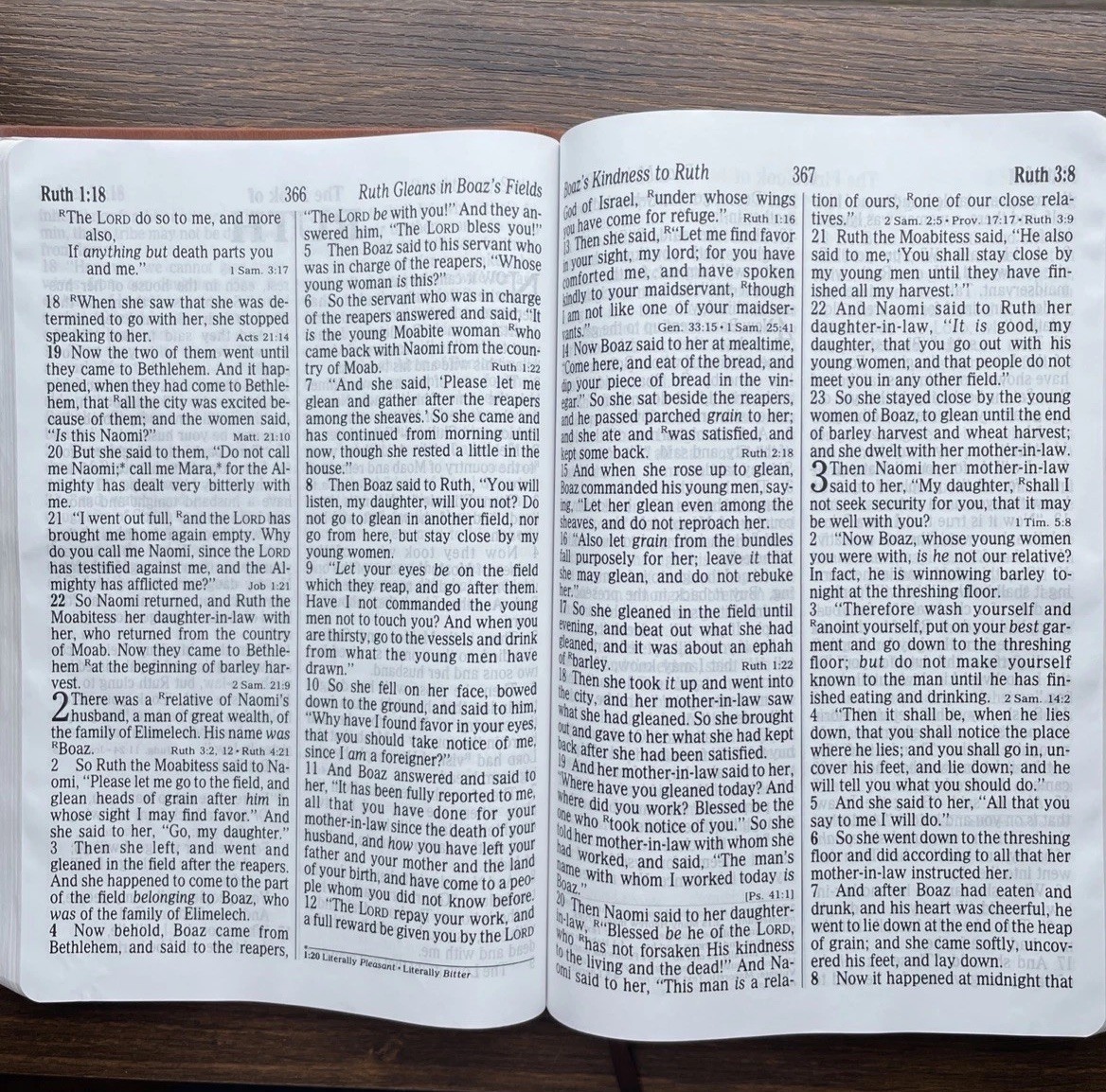 NKJV Holy Bible Super Giant Print Reference Edition Red Letter Leather Worn