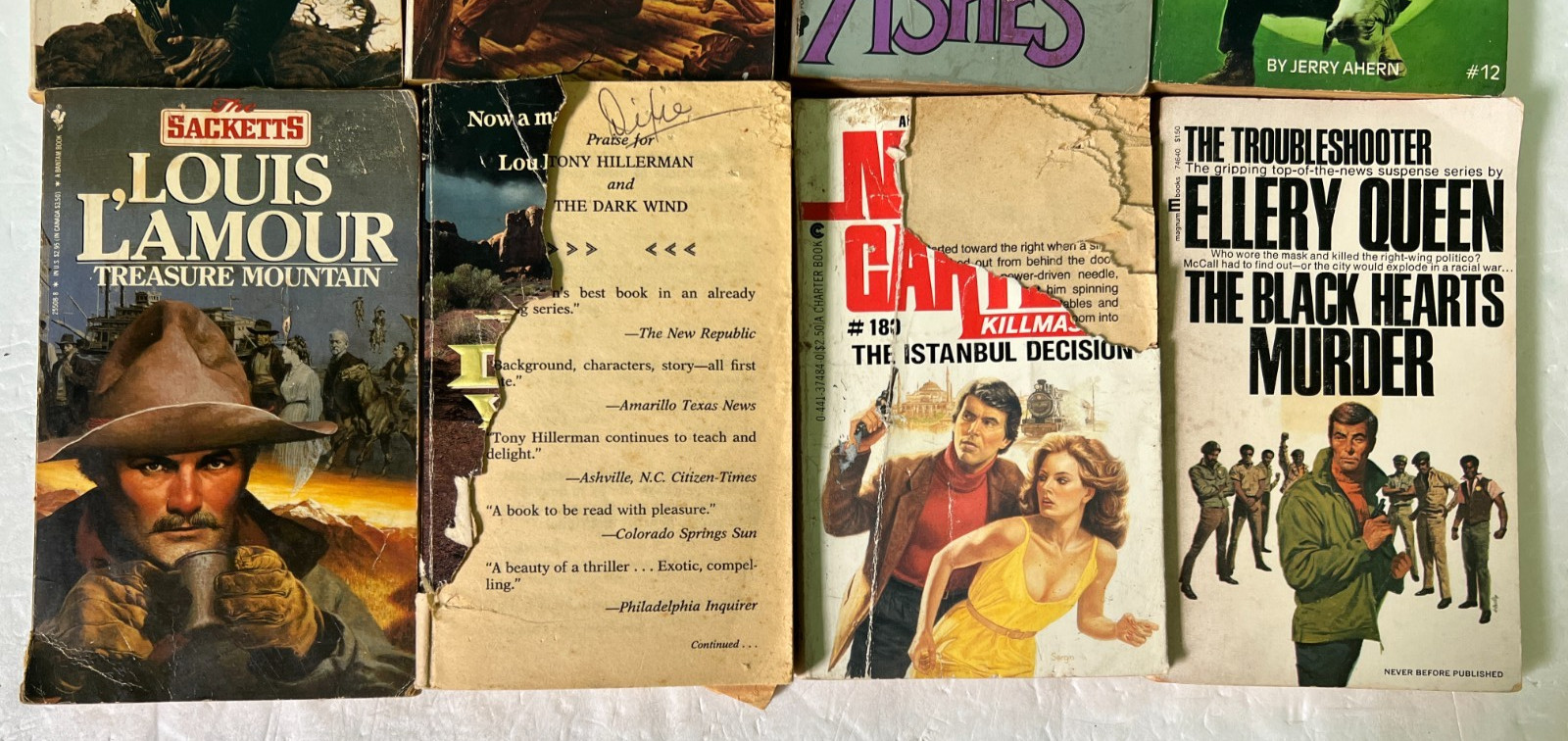 Action Lot of 12 Books Survivalist Louis Lamour Thriller Mystery Western 80’s