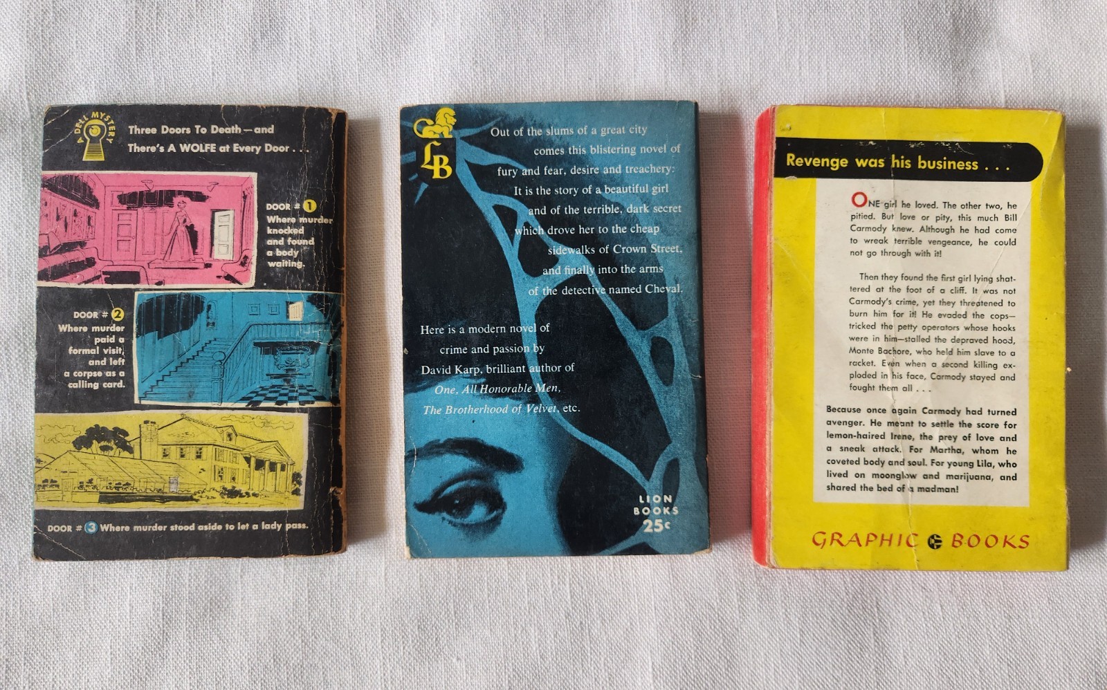 Lot of 18 Vintage Mystery Pulp Paperbacks: Halliday, Kaufman, Stout, Coxe, Ronns