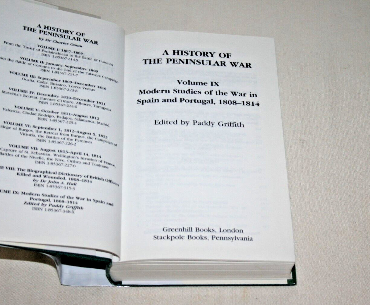 A HISTORY OF THE PENINSULAR WAR Sir Charles Omen Vol IX 1999 Hardcover 1ST ED MT