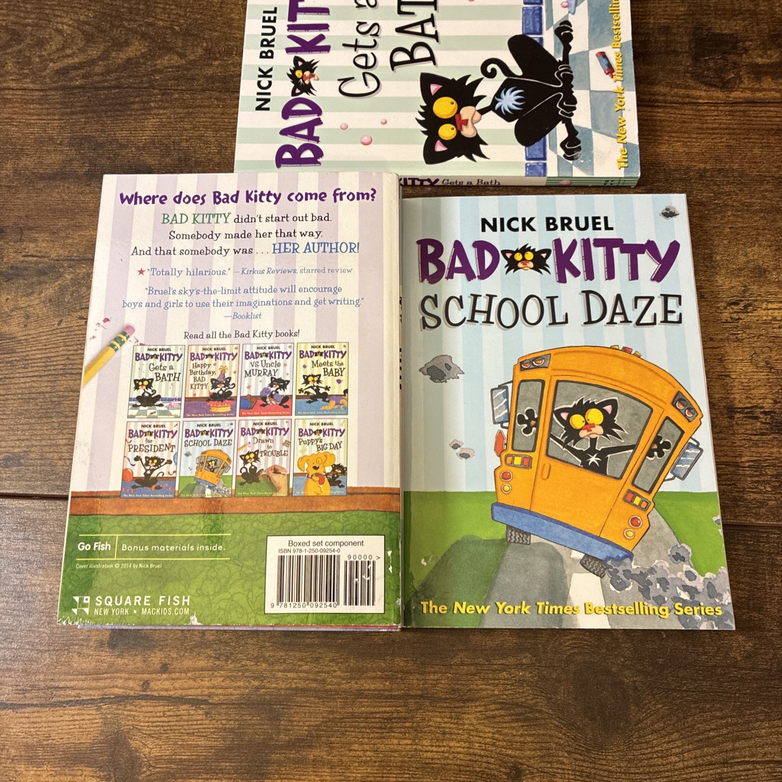 Lot of 5 Bad Kitty Paperback Books by Nick Bruel First Square Fish Edition