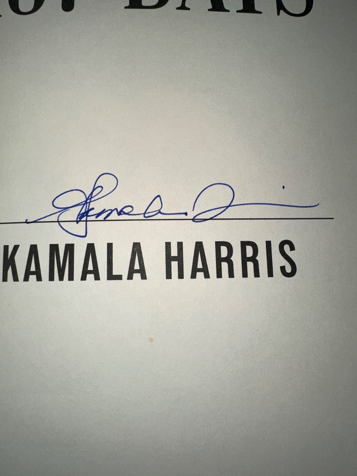 Kamala Harris SIGNED BOOK Vice President 107 Days HC AUTOGRAPHED 1ST EDITION