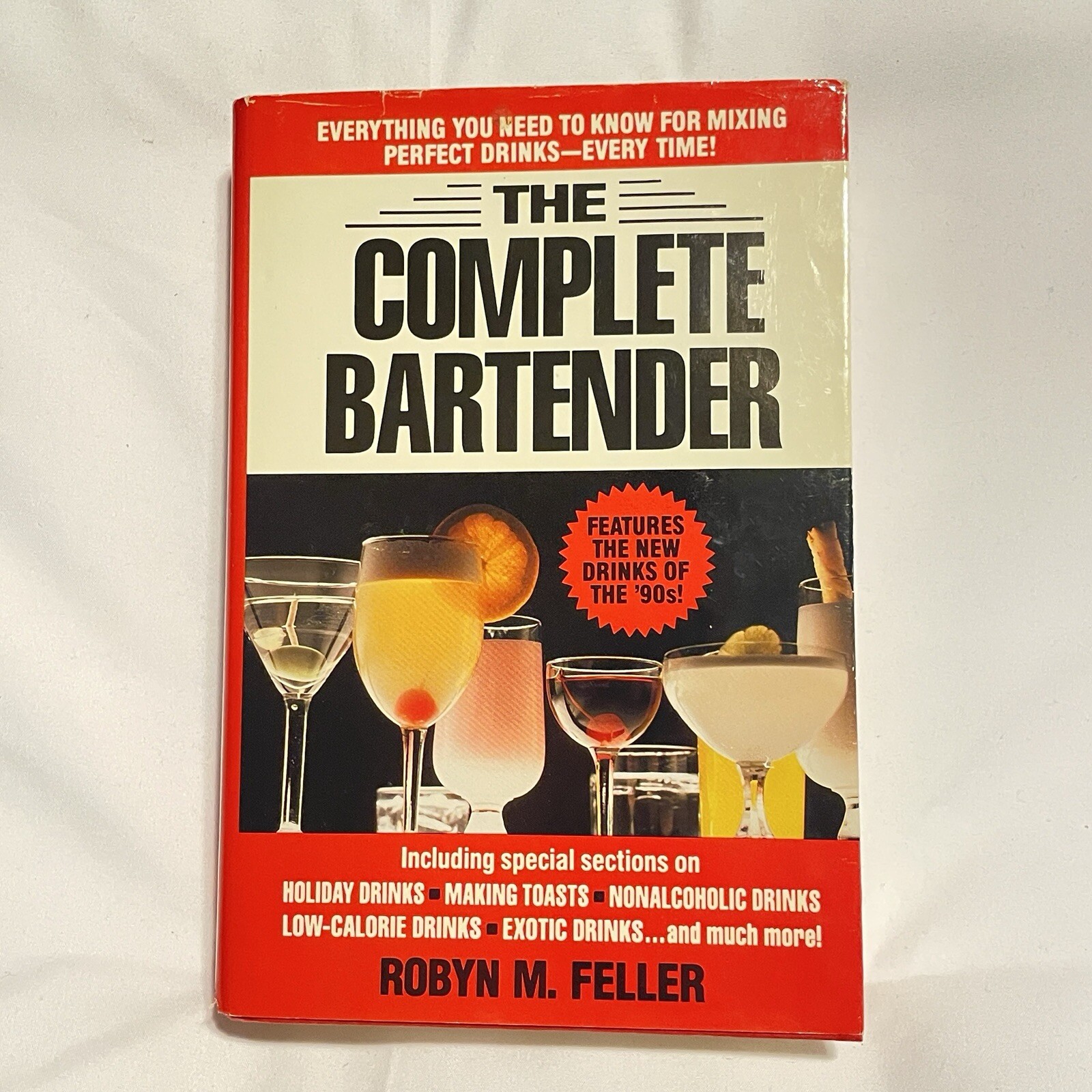 Vintage 1990 The Complete Bartender – Hardback Book – Mixology Recipies