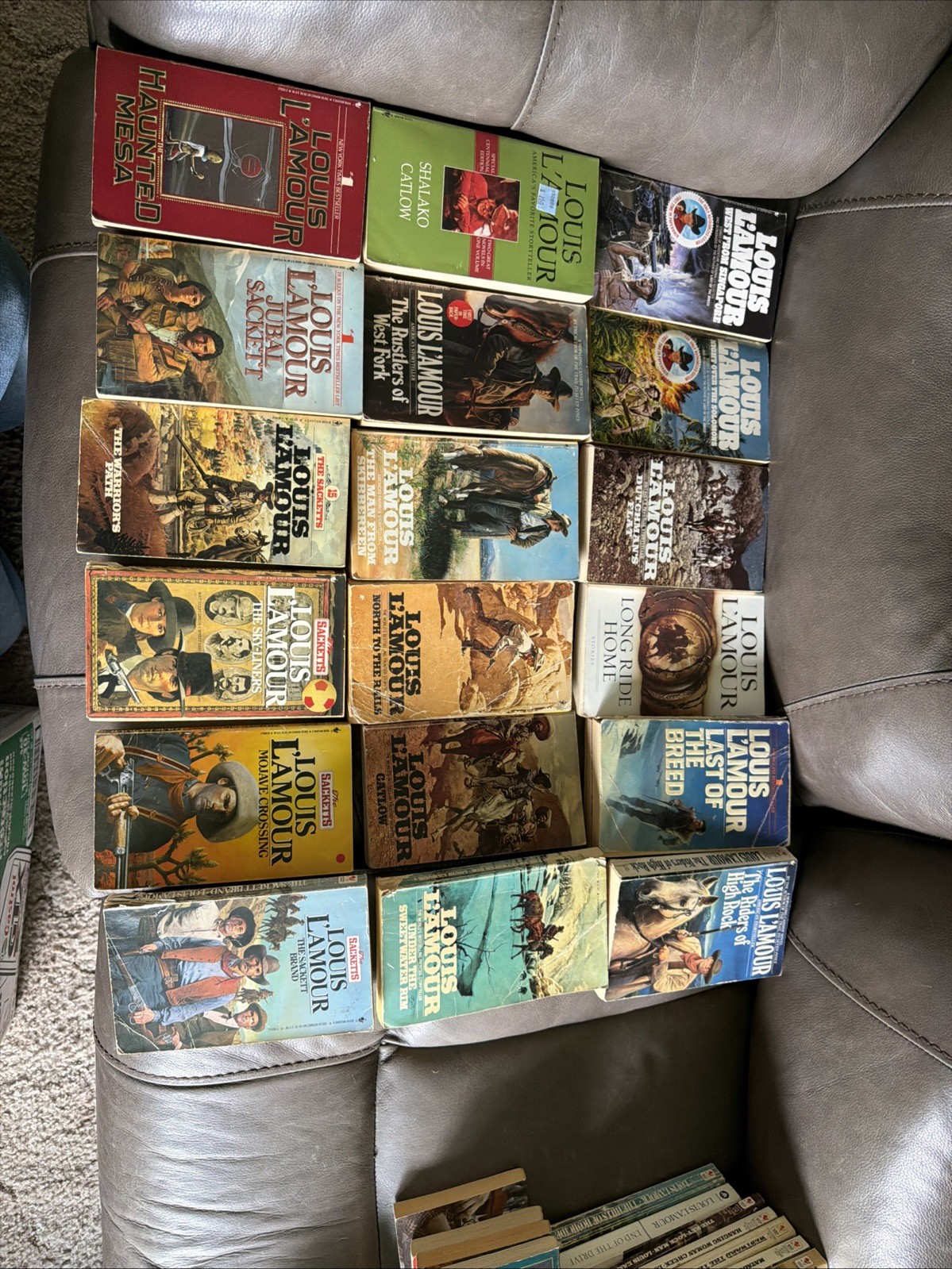 Lot of 47 Louis L’amour Paperback Novels,Short Stories Hardback Sackett