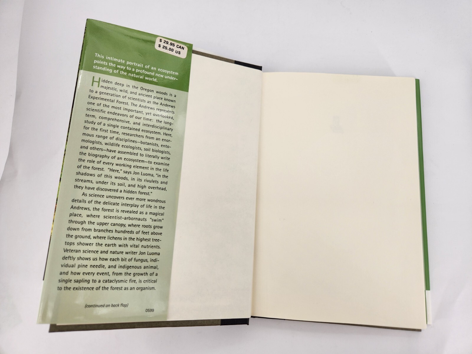 Hidden Forest : Biography of an Ecosystem by Luoma, Jon R. 1999 Hardcover