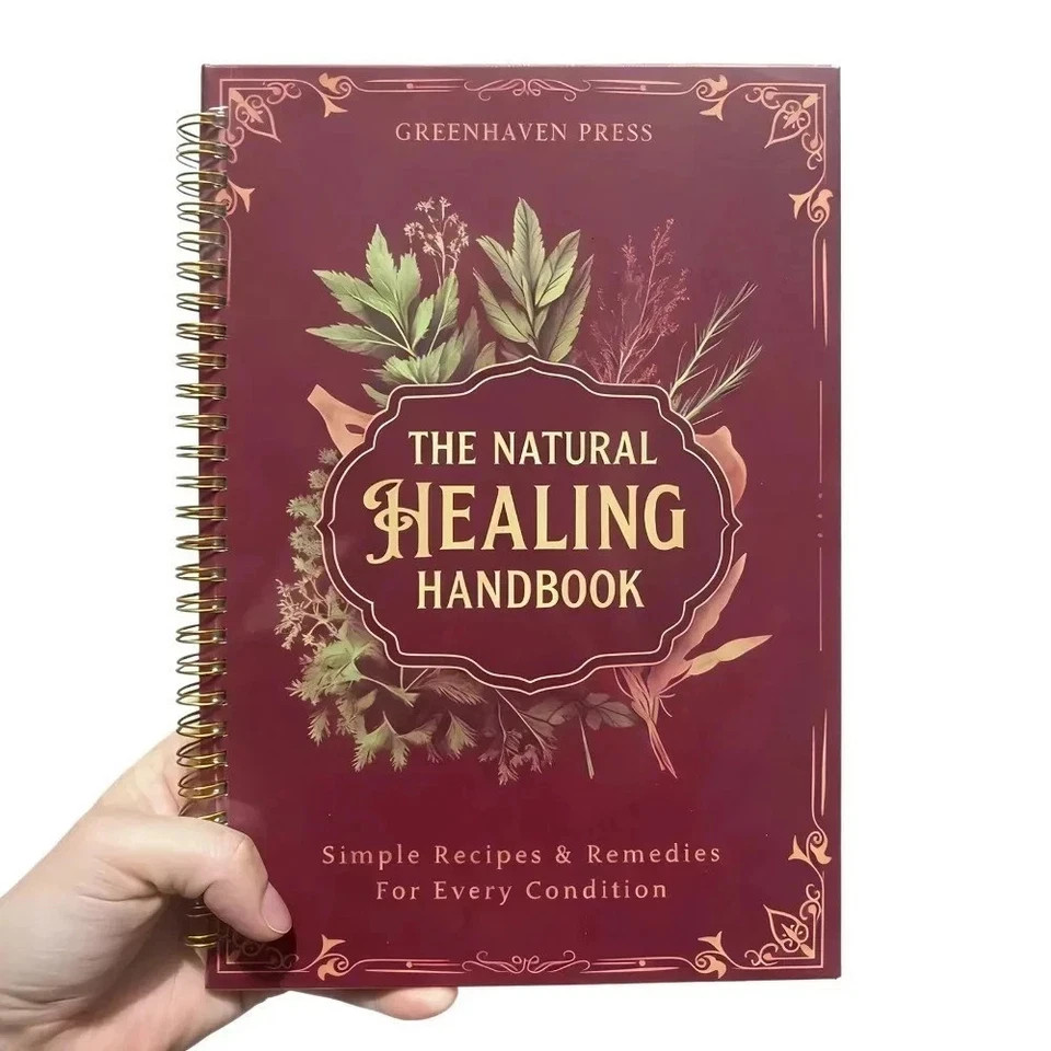 The Natural Healing Handbook, Spiral-Bound Guide for Herbal Remedies USA