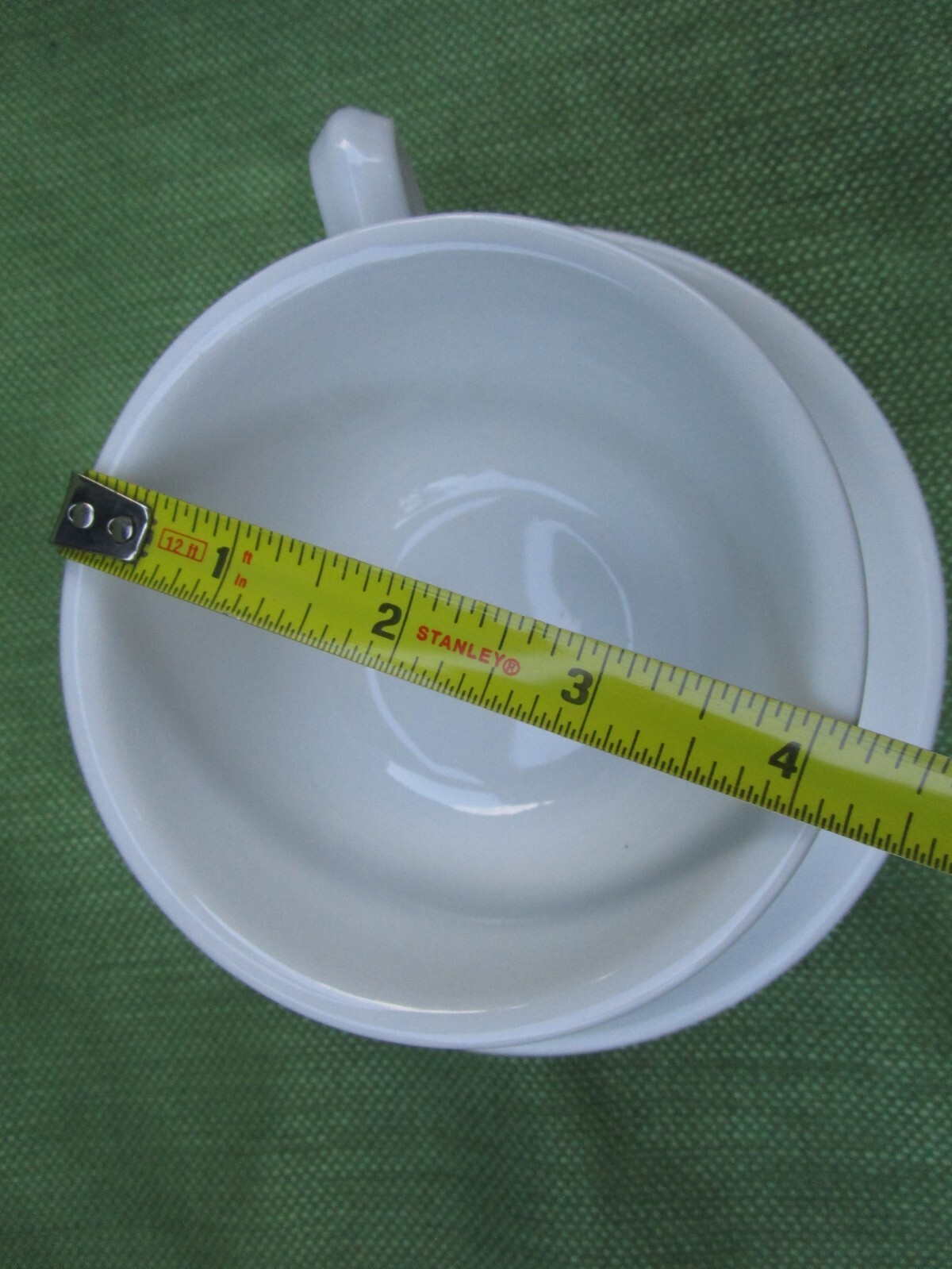 1919 Bristot Caffe Espresso Heavy White Porcelain Cappuccino Cup 8 oz and Saucer