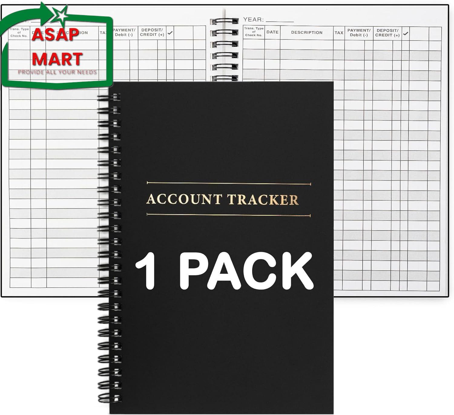 1 Pack Expense Tracker Ledger Book- Finance Book for Home Budget Tracking, Busin