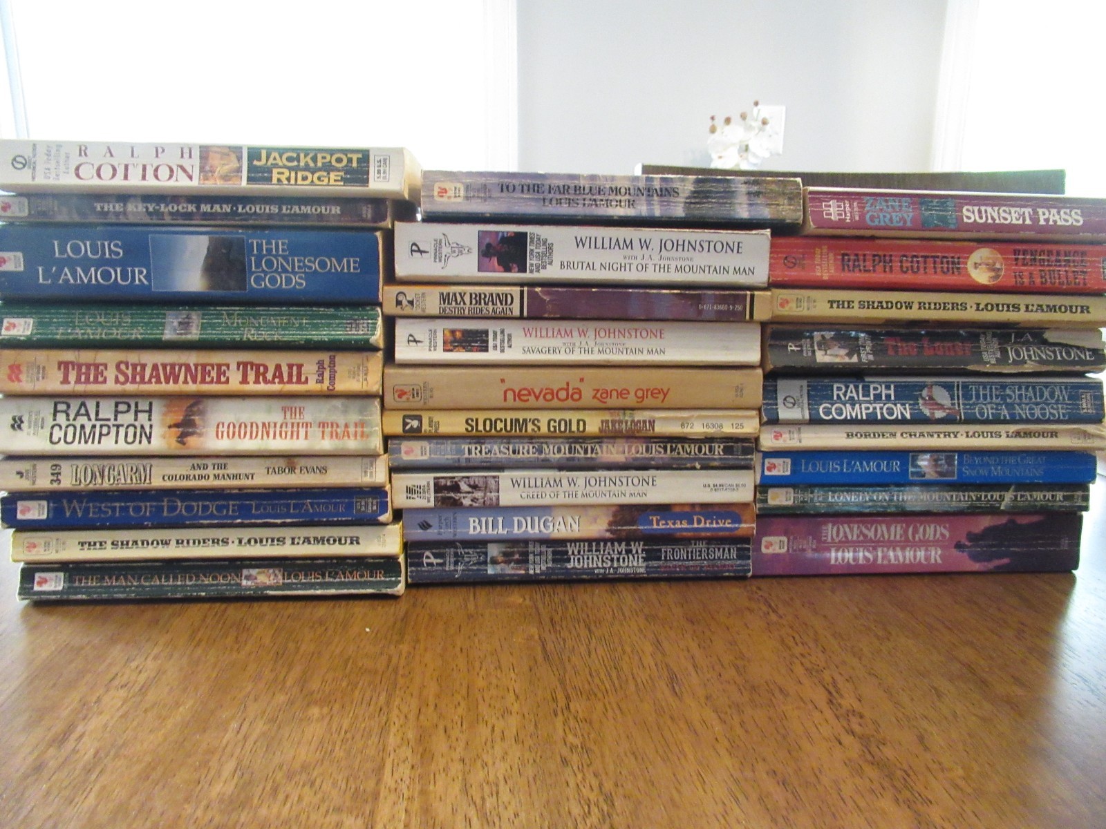 Old Western Paperback Books Lot of 29 Lamour Compton Johnstone etc Some Vintage