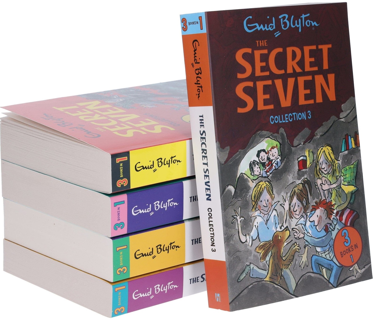 The Secret Seven Series 5 Books 15 Story Paperback – Ages 6-8 – By Enid Blyton