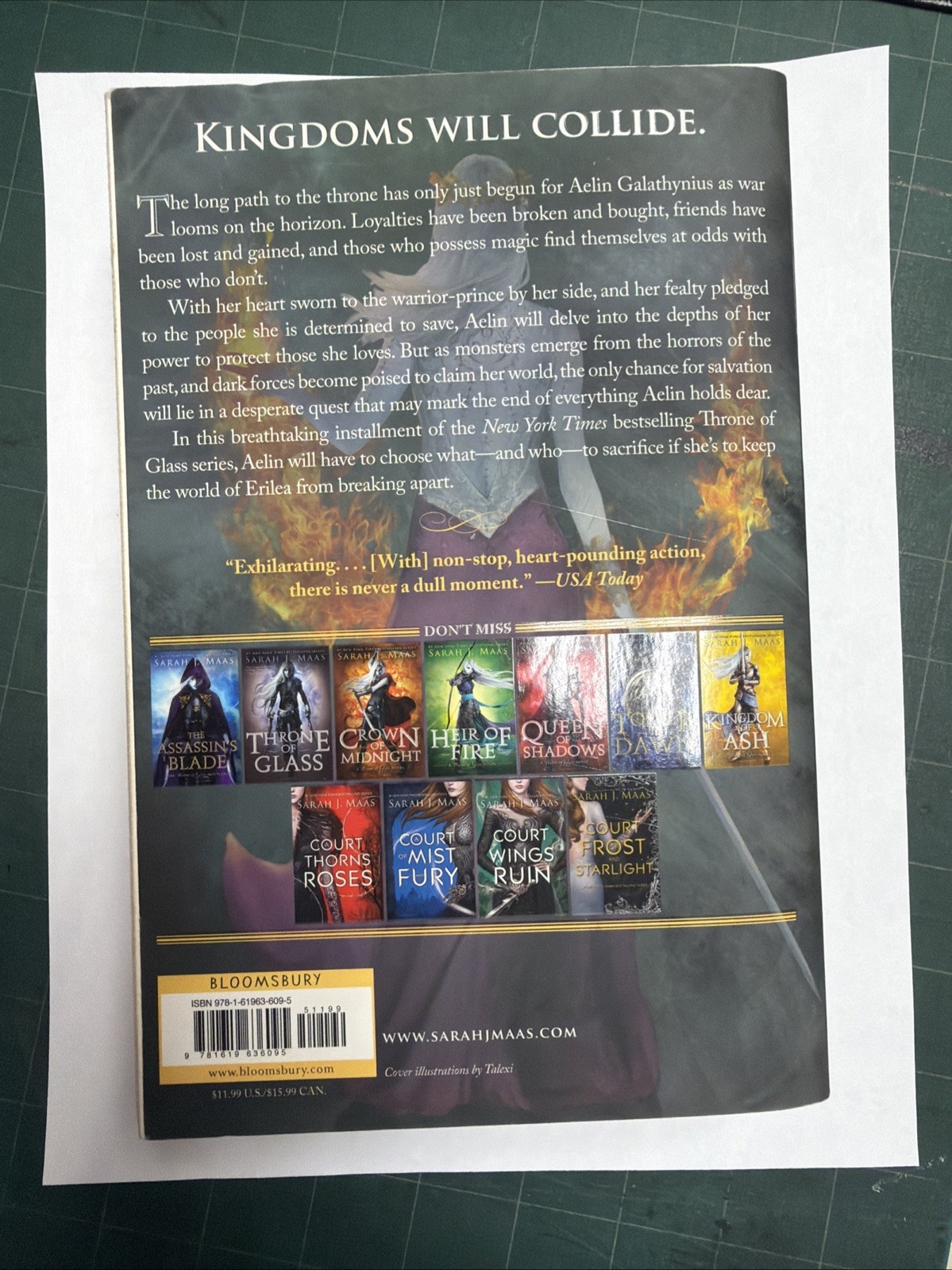 Empire Of Storms Sarah J. Maas Paperback A Throne Of Glass Novel #5/2016 OOP